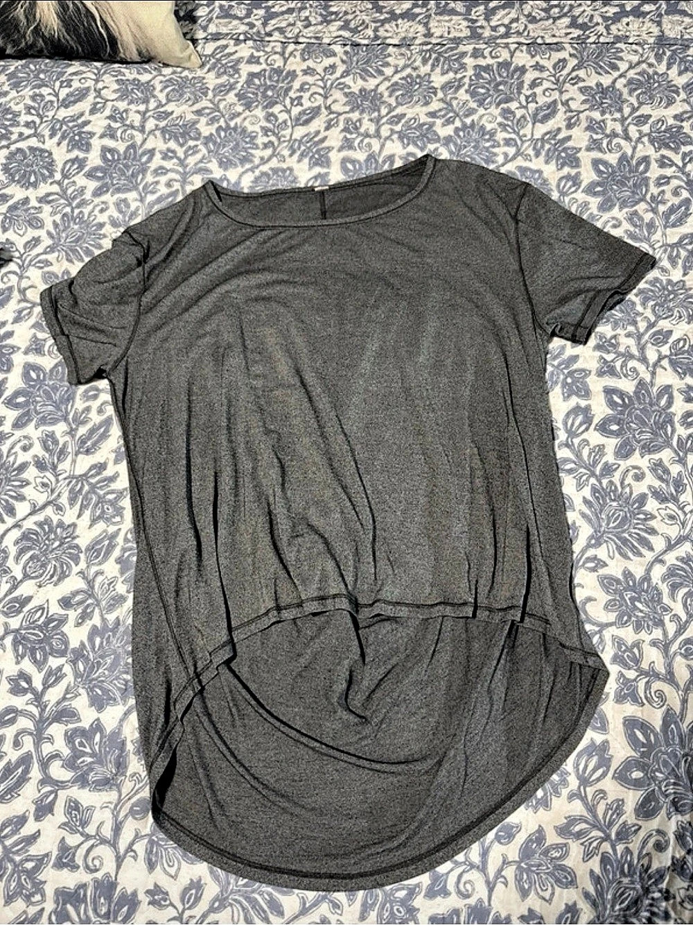 Lululemon Back in Action Short Sleeve Gray Top
